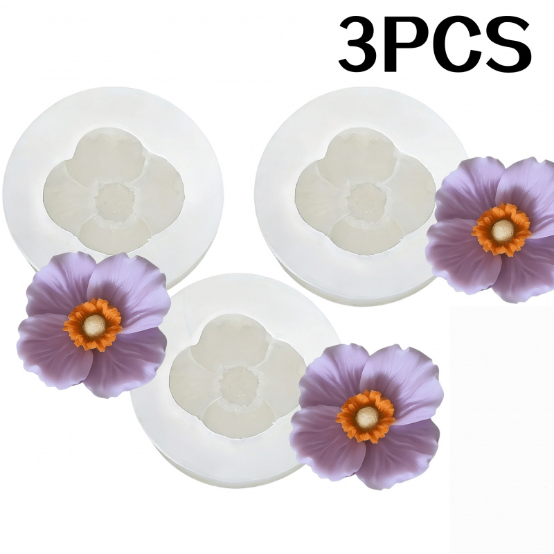 Soap Making Liquid - Stampo in silicone a 3 fiori,