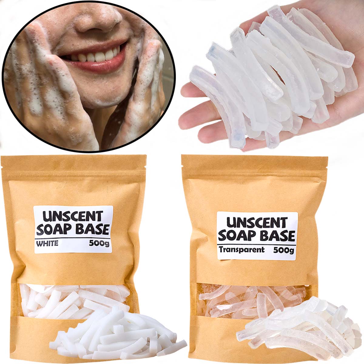 Soap Making Base - Base per Sapone Trasparente Bianco da
