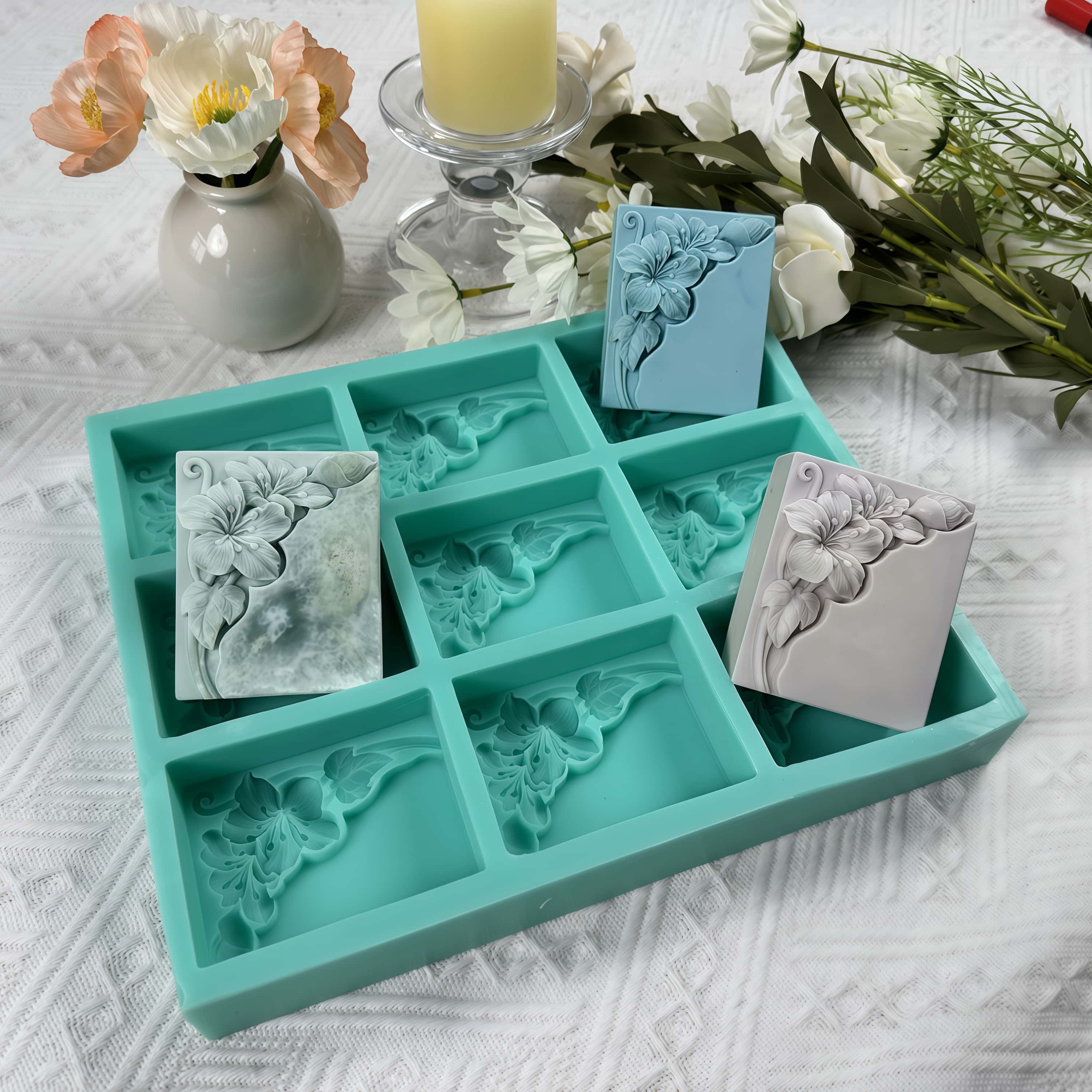Stampo per sapone floreale a 9 - Soap Making Instructions recensione e prezzo